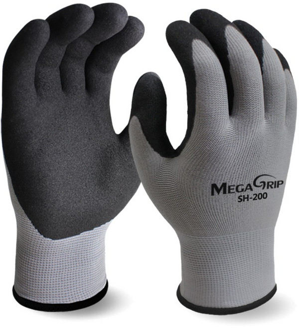 메가그립 SH-200 10켤레 혹한기용 털기모안감 겨울장갑, 그레이, 10세트