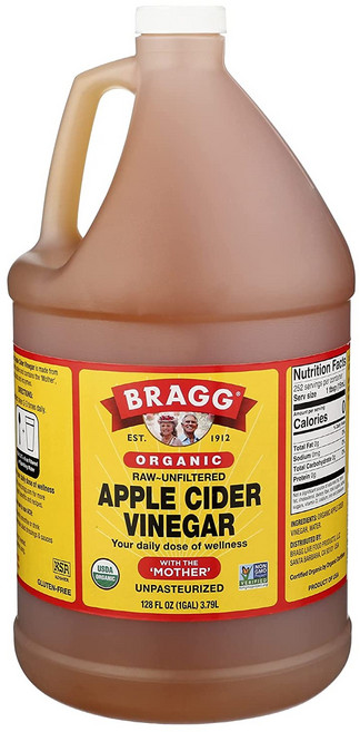 브래그 로우 언필터드 사과 식초, 3.79L, 1개