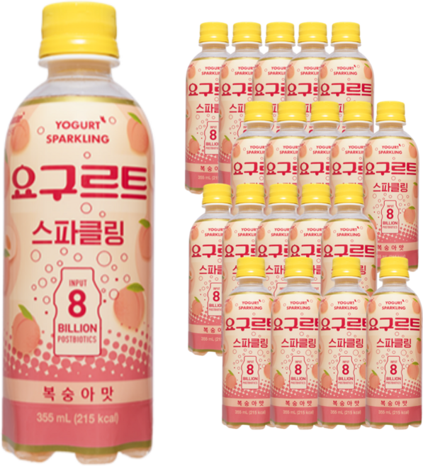[블링부스터] 요구르트 스파클링 복숭아맛 ( /병), 20개, 355ml