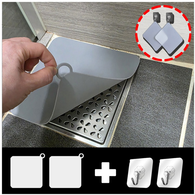 스마트에어 하수구 냄새차단 덮개 대형 2P, 그레이