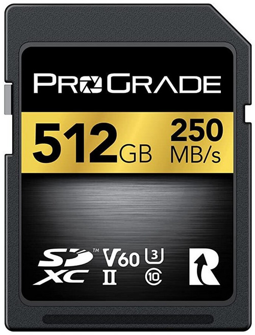 Prograde Digital SD UHS-II 512GB 카드 V60 – 최대 130MB/s 쓰기 속도 및 250MB/s 읽기 | 전문 블로거 영화 제작자 사진 작가 콘텐, 1개