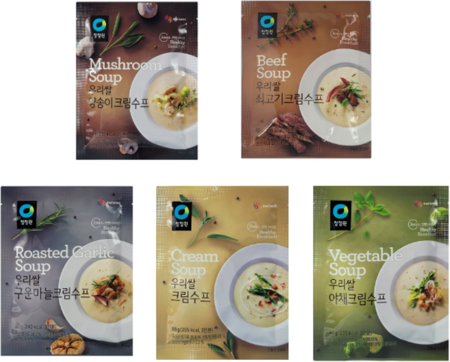 우리쌀수프 10개(구운마늘크림2+쇠고기크림2+야채크림2+양송이크림2+크림2)/무료배송, 4세트, 60g