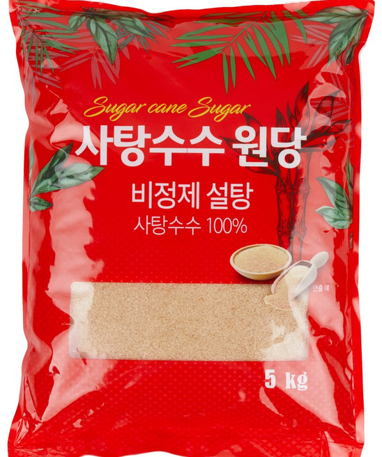 달곰 사탕수수 비정제 원당 설탕, 5kg, 1개