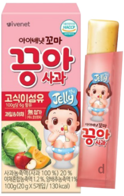 아이배냇 꼬마끙아 젤리, 25개, 사과, 100g