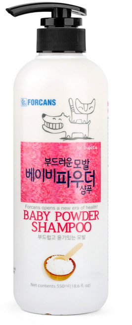 포비스 베이비파우더 애견 샴푸, 550ml, 1, 1개