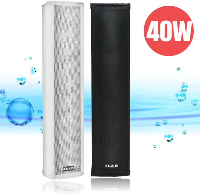 JLAB JPS-104SR 옥외스피커 아파트 공원 산책로 수영장 방수스피커 컬럼스피커 단품, 블랙