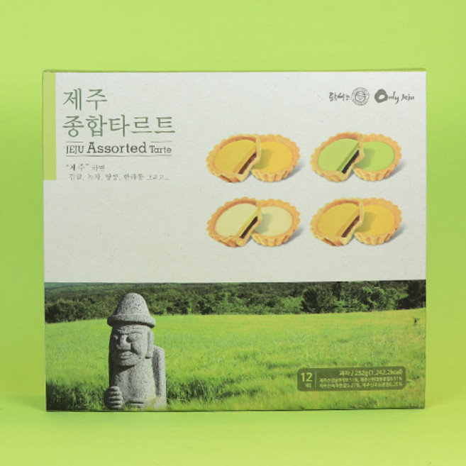 제주 종합 타르트 기념품 선물, 12개입 1박스, 252g, 1개