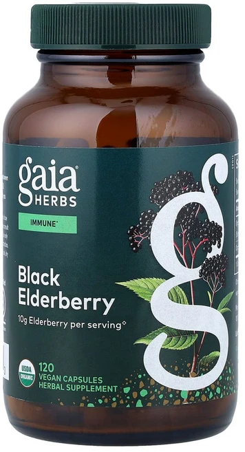 가이아허브 아세로라 함유 블랙 엘더베리 베지캡슐 120정 1개, 1세트 - 쿠팡