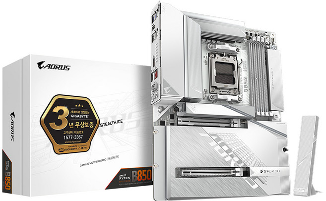 GIGABYTE B850 AORUS STEALTH ICE 제이씨현 AM5 소켓 메인보드