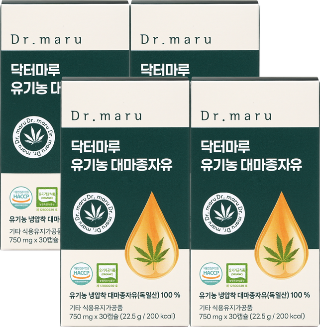 닥터마루 대마종자유, 30정, 4개