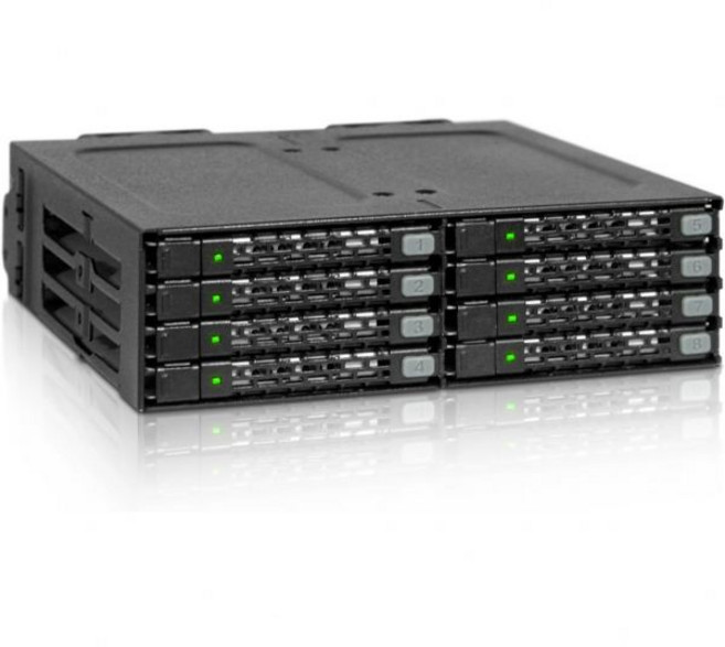 ICY DOCKICY DOOK 6 Bay 2.5 사스 SAS/SATA HDD/SSD 모바일 랙 5.25인치 베이용 풀 메탈 인클로저 ToughArmor MB608SPB, MB998IP-B