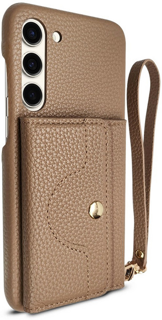 더조은셀러 거울 멀티 레더 3단 스탠드 카드지갑 스트랩 케이스