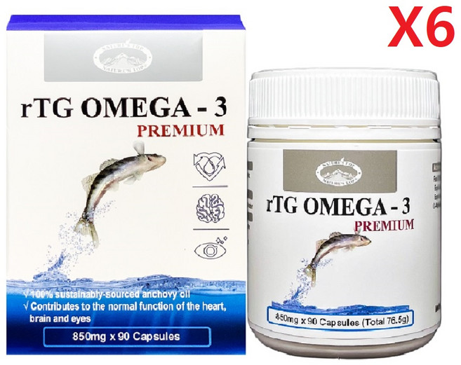 호주 네이쳐스탑 알티지 rTG 프리미엄 오메가3 850mg 90정-6개, 6개, 90정