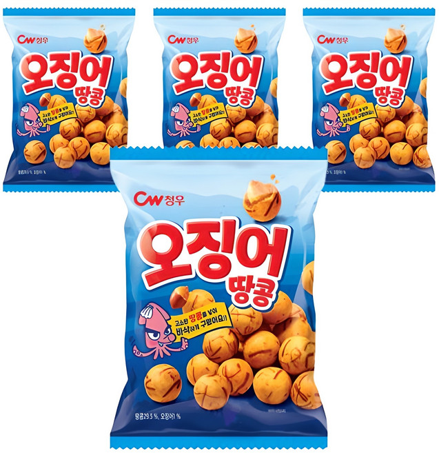 청우식품 오징어땅콩, 90g, 4개