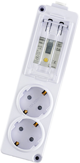 스마트파워탭 국산 고용량 4000W 과부하차단 누전차단 2구 멀티탭, 1.5m, 1개