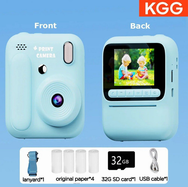 컬러 인쇄 인스턴트 32GB 디지털 카메라, blue 32gb