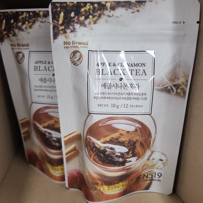 노브랜드 애플 시나몬 홍차 1.5g x12입 2개, 18g, 12개입