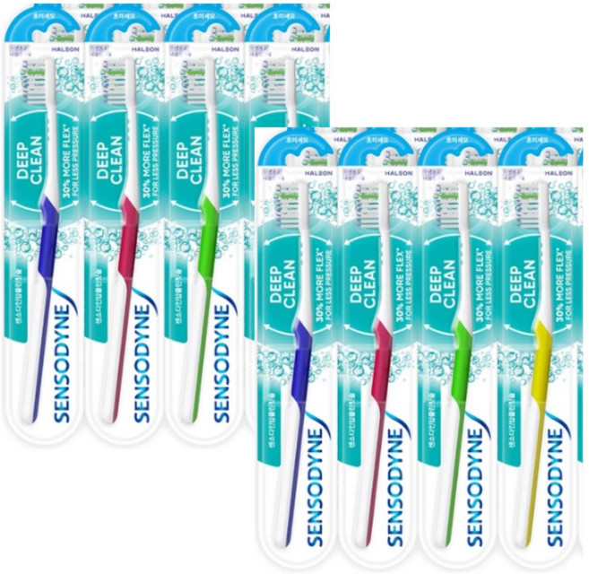 센소다인 딥 클린 칫솔 8통, 1개입, 8개