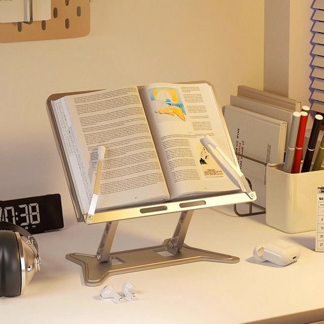 FASEN 다기능 접이식 독서대, 은색