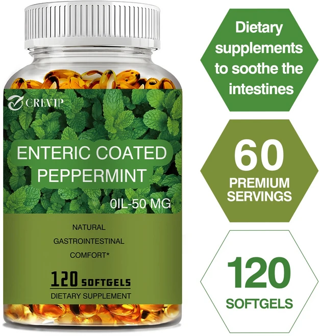 장용코팅 페퍼민트 50mg - 위장의 편안함 건강한 소화, 1개, 60정 - 쿠팡