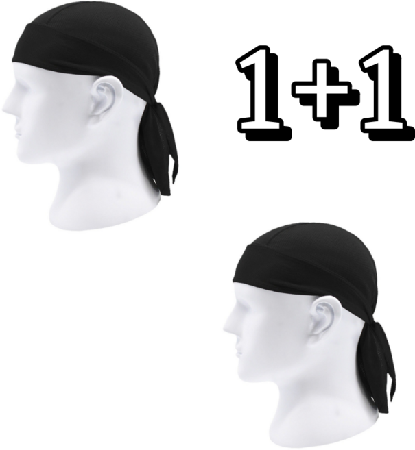 GF 메쉬 쿨두건 스포츠 레저 헤어두건 2개, 1. 블랙2개