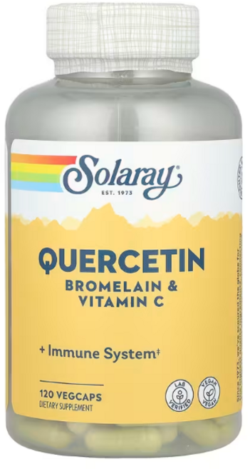 Solaray 퀘르세틴 브로멜라인 및 비타민C 함유 베지 캡슐 120정, 1.5L, 2kg, 1개