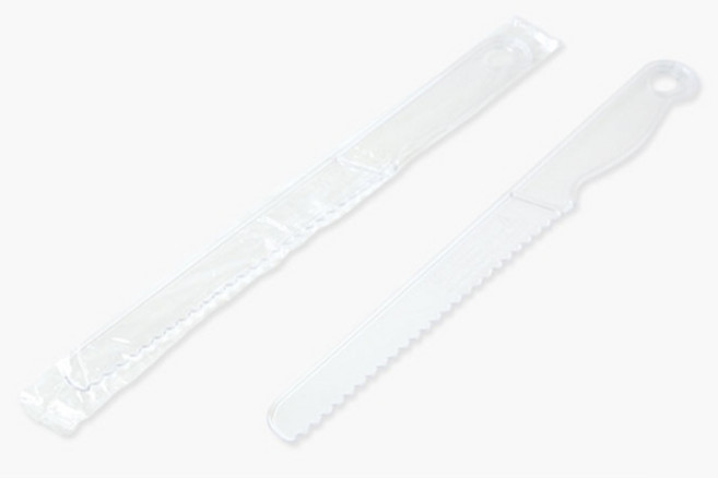 케익칼 (롤케익/투명/21.5cm), 1개
