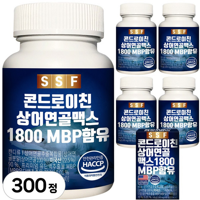 순수식품 콘드로이친 상어연골 맥스 MBP함유, 5개, 60정