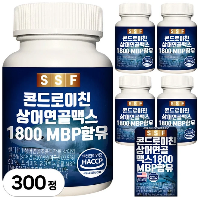 순수식품 콘드로이친 상어연골 맥스 MBP함유, 5개, 60정 - 쿠팡