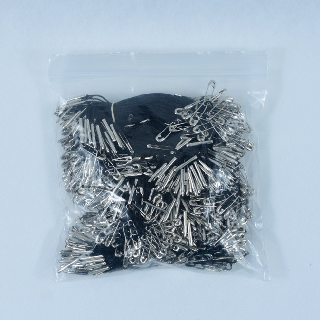 보름달비닐 택끈 라벨끝 -검정실은색고리500개, 블랙, 500개