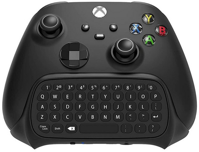 FYOUNG Keyboard for Xbox Series XS Controller OneSController Gamepad 24Ghz Mini QWERTY Gaming Chat, 블랙