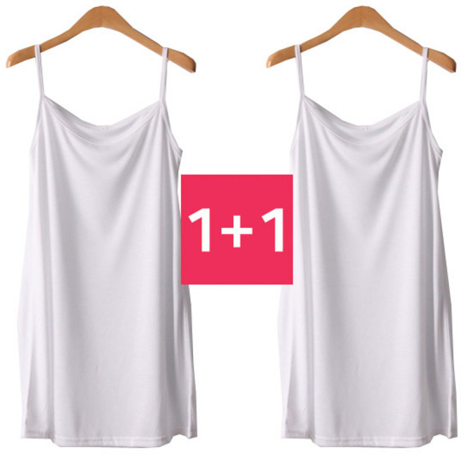 2장set 끈 롱 나시 여성 빅사이즈 베이직 민소매 슬리브리스 기본 이너 티 88-130 1+1