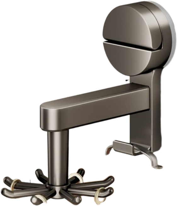 소소무역 무타공 흡착 회전식 주방도구걸이, 1개, 레티그레이