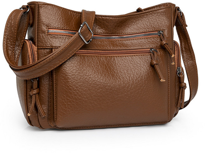 리치모리 레이어드 지퍼 크로스백