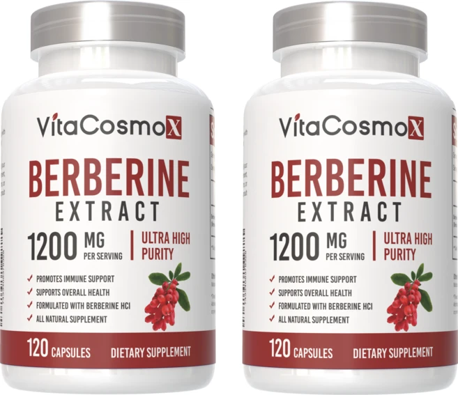 미국직배송 VitaCosmoX 베르베린 버버린 1200mg 120 베지캡슐, 2개, 120캡슐, 120정 - 쿠팡