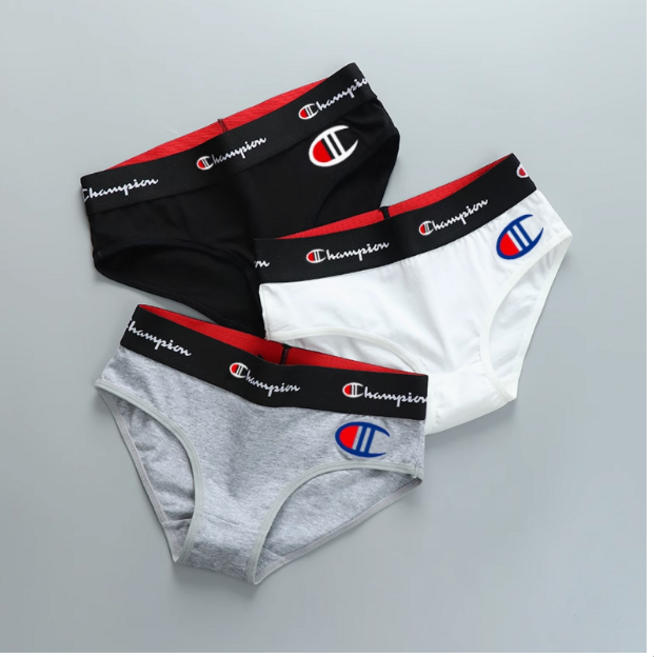 챔피온 여성 삼각 스포츠 면 팬티 3P세트 빅사이즈