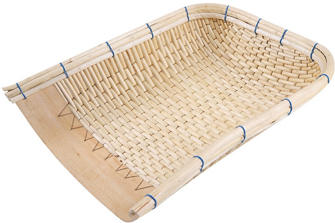 쭉정이 대나무 작업 수확 농기구 버들키 농업용 대나무갈퀴 쓸개, 화이트 48x44