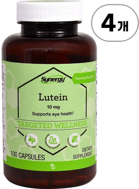 비타코스트 시너지 루테인 위드 플로라글로 Vitacost Synergy® Lutein Featuring FloraGLO® 100정, 4개 - 쿠팡