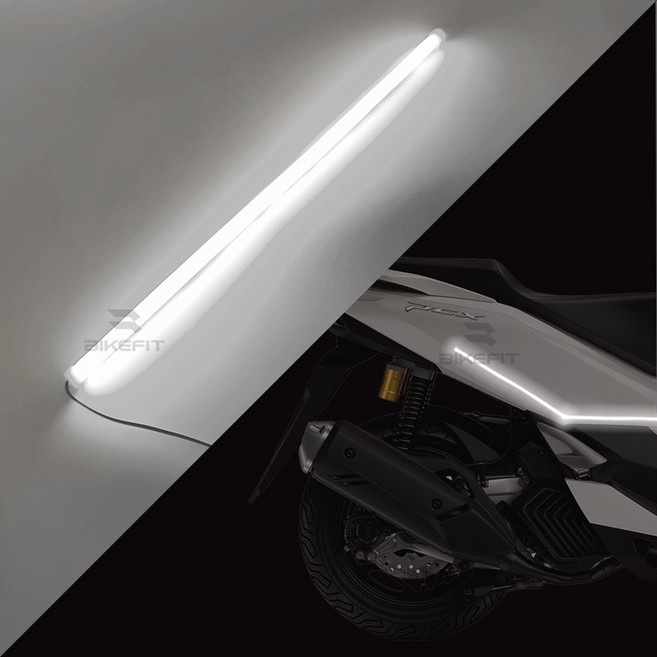 바이크핏 오토바이 엘이디 실리콘바 60cm 면발광바 튜닝 12V, 화이트, 1개