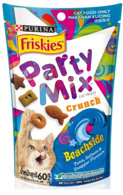 Friskies 喜躍 PartyMix 香酥餅 60g 貓零食, 1包, 海洋鮮味, 藍包