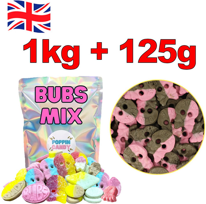 [영국발송] 스웨디시 젤리 법스믹스 1kg + 법스 라즈베리 앤 리코라이스 감초맛 125g Bubs mix, 1개