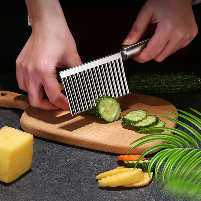 물결무늬 칼 웨이브칼 전참시 당근 감자튀김 슬라이서 물결무늬칼 묵칼 커팅기 K931, 단품