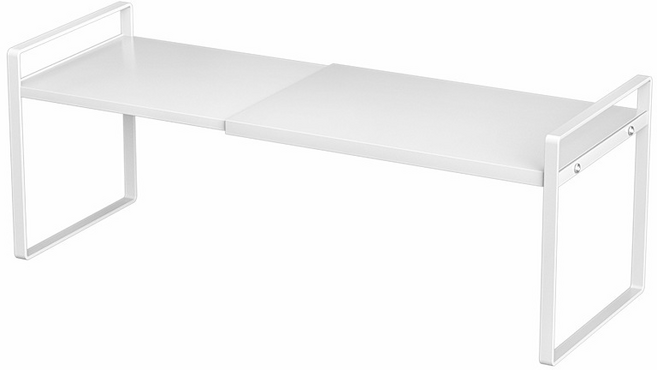 수납 선반 주방 정리 선반 책상 위 수납 정리대 공간 절약형 스탠드형 서랍, 2단, 흰색