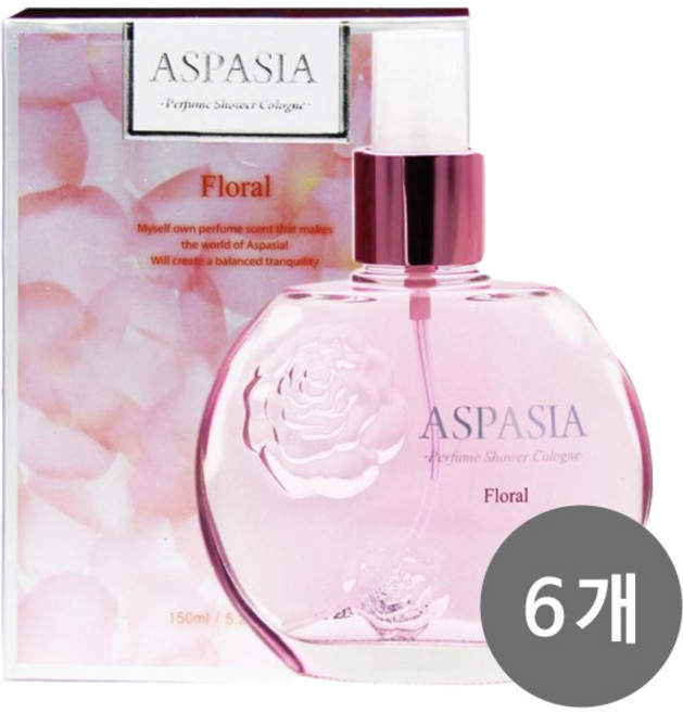 아스파시아 샤워코롱 후로랄, 150ml, 6개