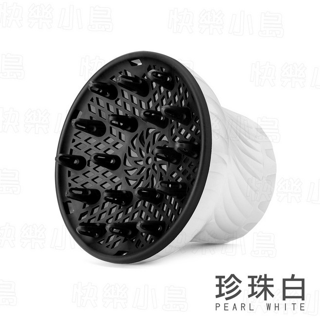 珍珠白 吹風機烘罩, 1個, 珍珠白⚪螺旋／直徑最大8CM