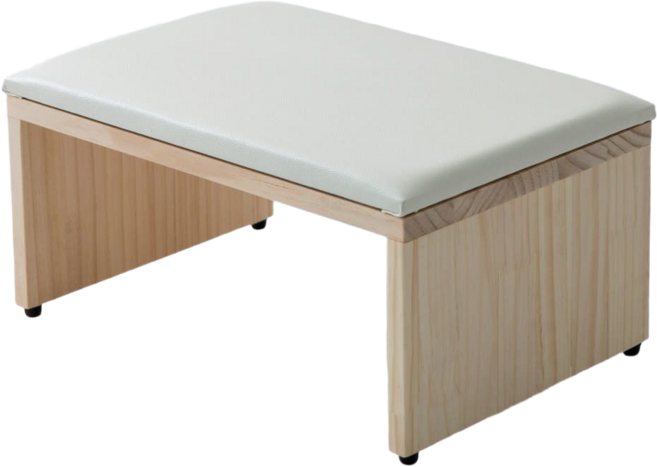 네일 패디 받침대 발 시술대 네일 손목 받침대 원목, 1개, 아이보리