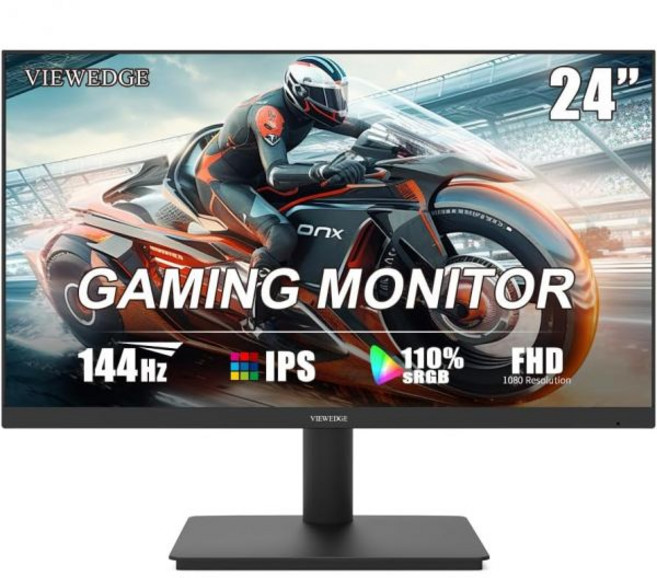 Viewedge 27인치 게이밍 모니터 180Hz (144Hz/165Hz 지원) 1ms 응답 속도 110% sRGB HDR 10 지원 | 1080p IPS 패널 DP/, 24 inch 144Hz, 1080p 144Hz