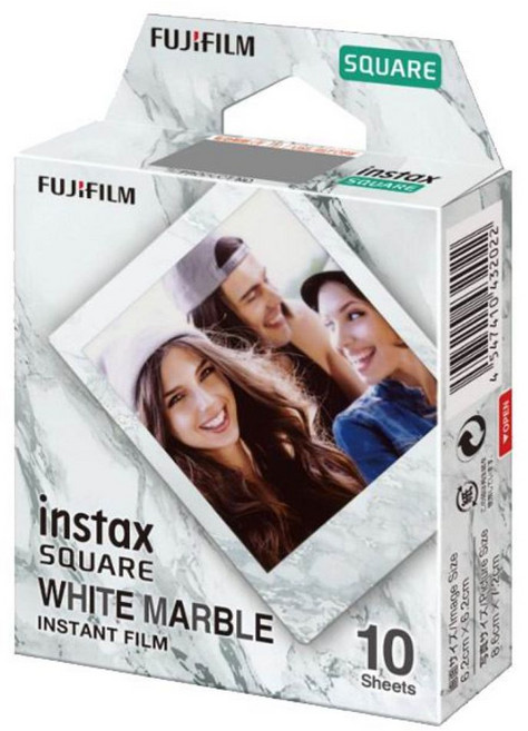 FUJIFILM (10張入) - 適用於 instax SQUARE 相機, 1個, instax Square 方形底片 白石紋
