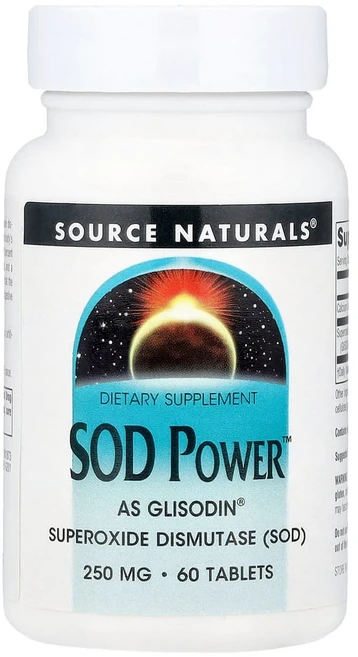 소스 네추럴스 SOD 파워 슈퍼옥사이드 디스뮤타제 글리아딘 글리소딘 250mg 60정, 1개 - 쿠팡