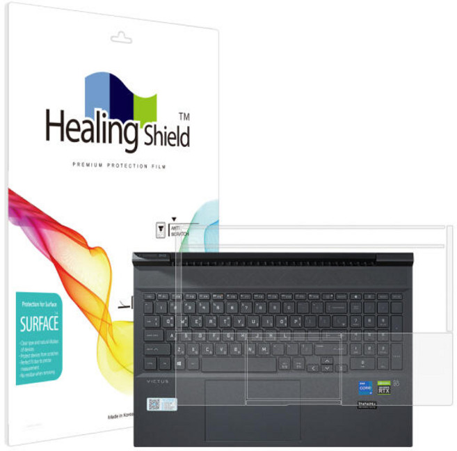 HP VICTUS 16 2023 무광 팜레스트/터치패드 필름 2매